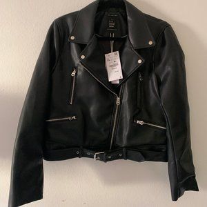 ZARA TRF Leather Biker Jacket